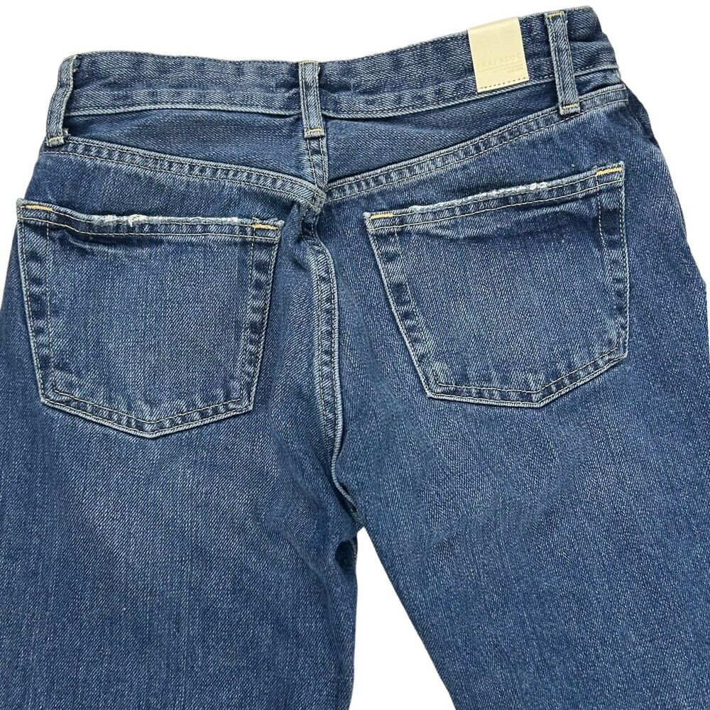 Zara TRF Trafaluc Authentic Denim Button Fly Jeans Dark Wash Sz 4 Straight Leg - Picture 5 of 13